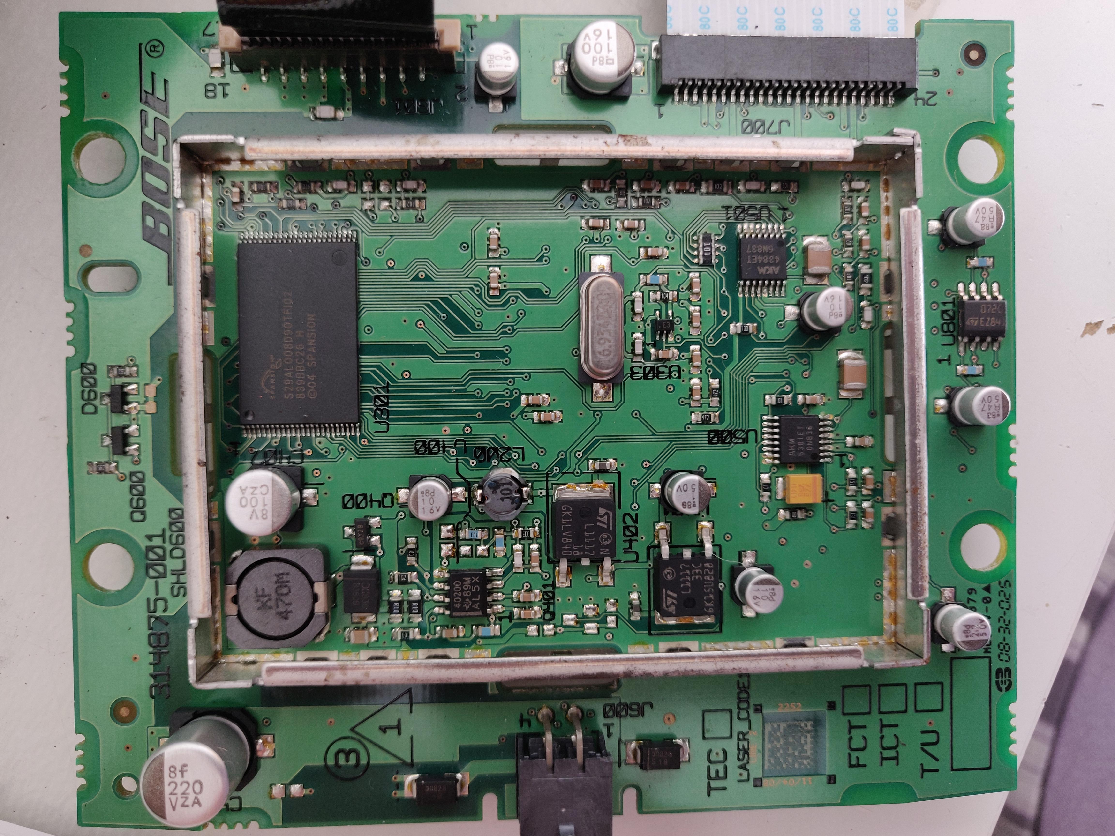 Bose mainboard — top side