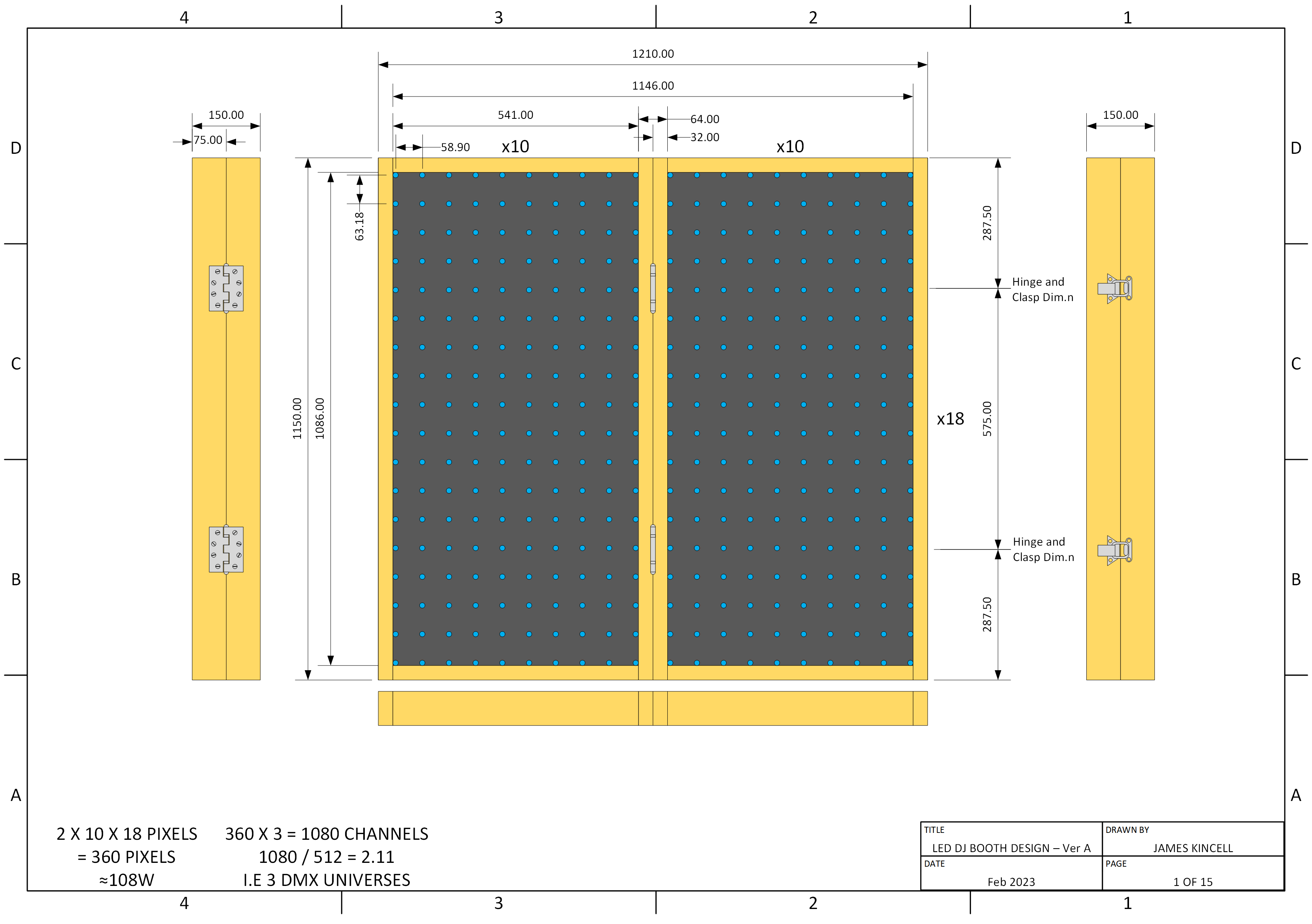 This is the 2D Drawing of Design A. Design A